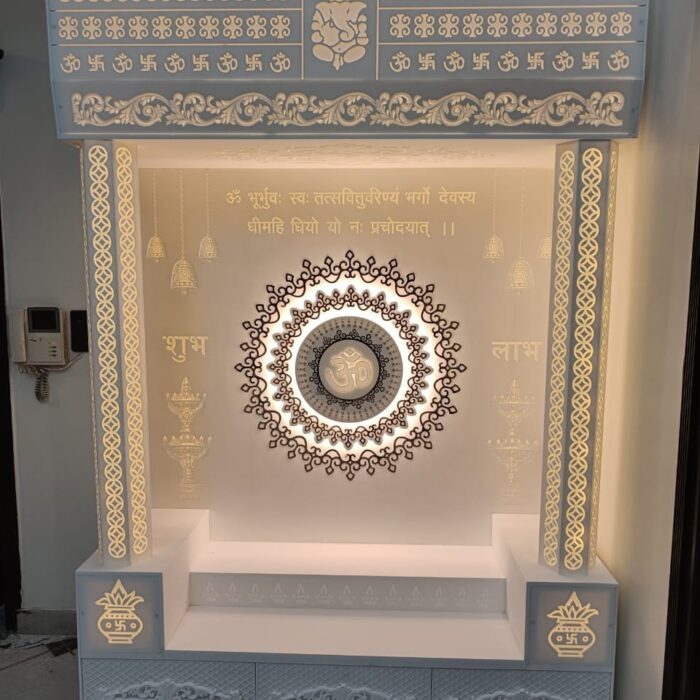 Handcrafted Wooden Temple for Home & Office – Elegant & Durable Puja Mandir