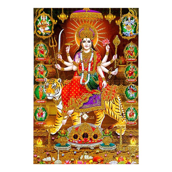 Divine Maa Durga Wall Frame for Home & Pooja Room