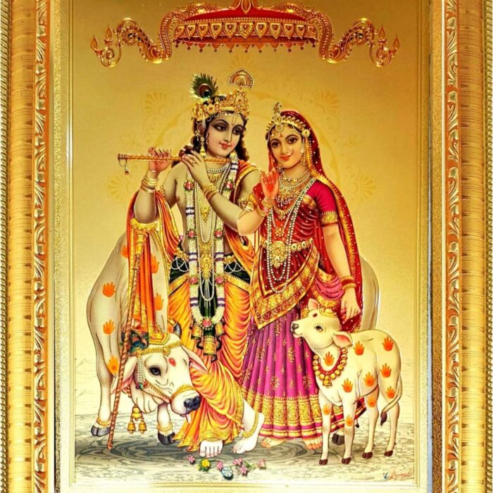 Exquisite Radha Krishna Wall Frame – Divine Home Decor