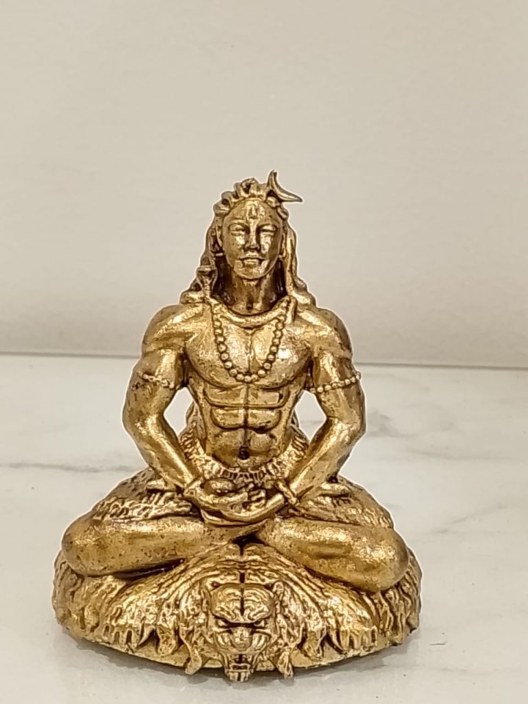 Divine Meditating Lord Shiva Idol Golden Statue | Buy Online in Malaysia, Thailand & Singapore – Mantrashoppe.com