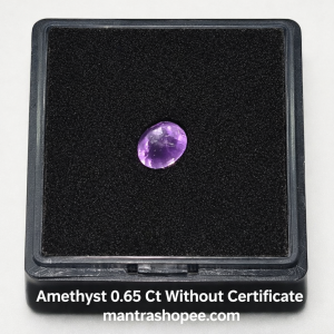 Natural Amethyst 0.65 CT gemstone with deep violet color and eye-clean clarity, non-certified, perfect for jewelry use