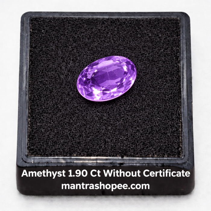 Natural 1.90 CT Amethyst gemstone, deep violet color, eye-clean finish, ideal for rings, pendants, and spiritual use. Natural 1.90 CT Amethyst gemstone, deep violet color, eye-clean finish, ideal for rings, pendants, and spiritual use.