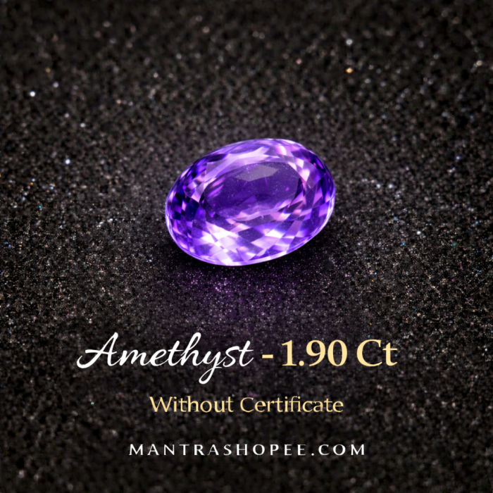 Natural Amethyst 1.90 carat violet faceted gemstone Natural Amethyst 1.90 carat violet faceted gemstone