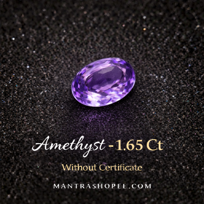 Natural 1.65 CT Amethyst gemstone, deep violet color, eye-clean finish, ideal for rings, pendants, and spiritual use. Natural 1.65 CT Amethyst gemstone, deep violet color, eye-clean finish, ideal for rings, pendants, and spiritual use.