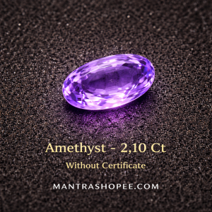 Natural Amethyst 2.10 CT violet gemstone, polished and eye clean, perfect for jewelry use.