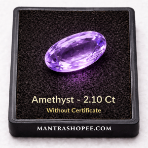 Natural Amethyst 2.10 CT violet gemstone, polished and eye clean, perfect for jewelry use.
