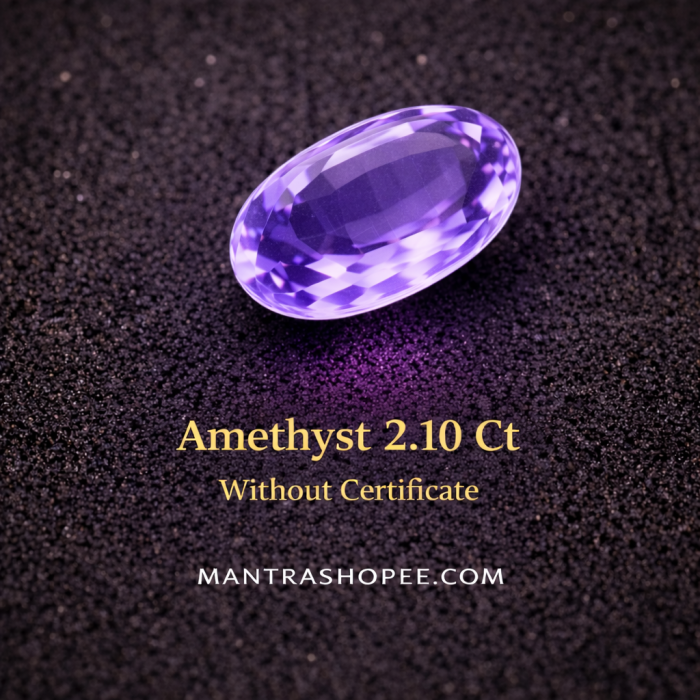 Natural Amethyst 2.10 carat rich purple gemstone faceted cut