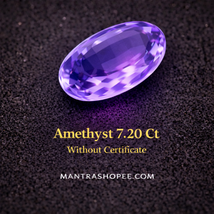 Natural Amethyst 7.20 carat deep violet purple gemstone faceted cut Natural Amethyst 7.20 carat deep violet purple gemstone faceted cut