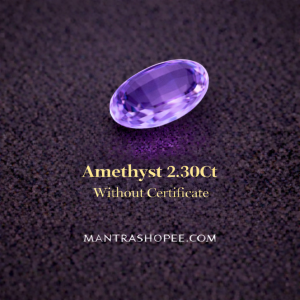 Natural Amethyst 2.30 carat violet purple faceted gemstone