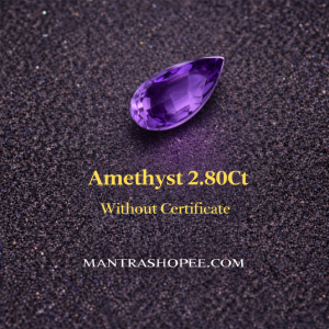Natural Amethyst 2.80 carat violet faceted gemstone for jewelry and spiritual use