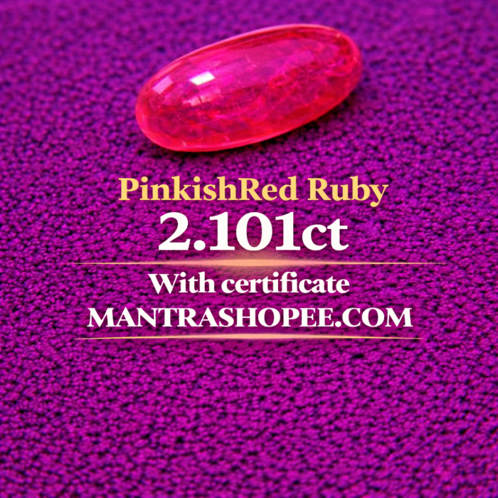 Natural Pinkish Red Ruby 2.101 CT Premium - Mantra Shoppee