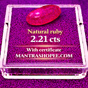 Natural Ruby 2.21 CT certified premium red gemstone for jewelry
