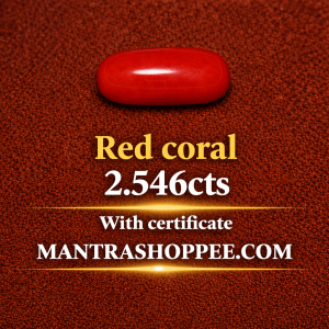 Natural Red Coral 2.546 CT certified premium gemstone for daily wear