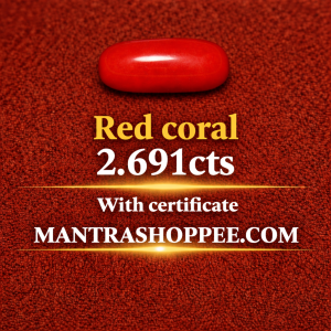 Natural Red Coral 2.691 CT certified premium gemstone for daily wear