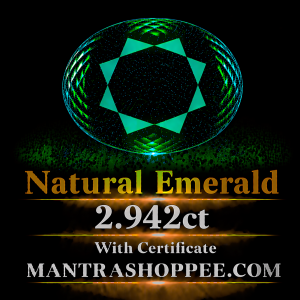 Natural Emerald 2.942 CT certified premium deep green panna gemstone