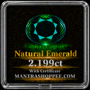 Natural Emerald 2.199 CT certified premium green panna gemstone