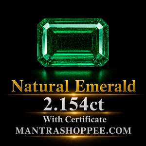 Natural Emerald 2.154 CT certified premium green panna gemstone