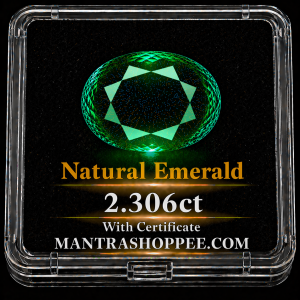 Natural Emerald 2.306 CT certified premium green panna gemstone
