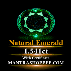 Natural Emerald 1.541 CT certified premium green panna gemstone