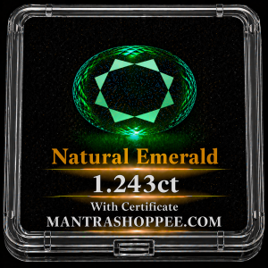 Natural Emerald 1.243 CT certified premium green panna gemstone