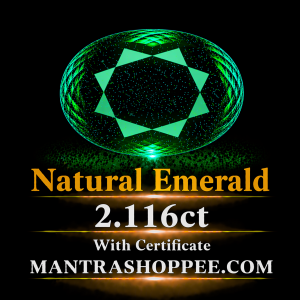 Natural Emerald 2.116 CT certified premium green panna gemstone