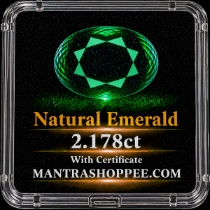 Natural Emerald 2.178 CT certified premium green panna gemstone