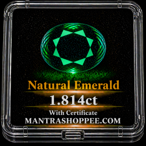 Natural Emerald 1.814 CT certified premium green panna gemstone