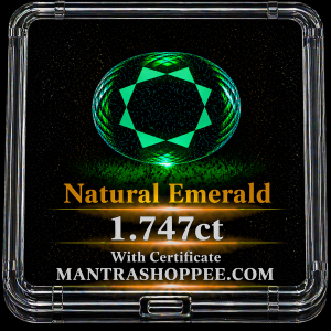 Natural Emerald 1.747 CT certified premium green panna gemstone