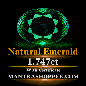 Natural Emerald 1.747 CT certified premium green panna gemstone