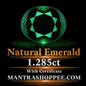 Natural Emerald 1.285 CT certified premium green panna gemstone