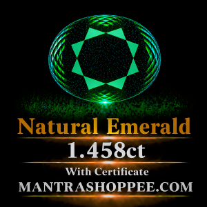 Natural Emerald 1.458 CT certified premium green panna gemstone