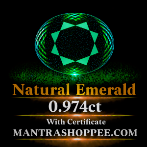 Natural Emerald 0.974 CT certified premium green panna gemstone