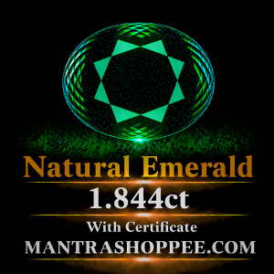 Natural Emerald 1.844 CT certified premium green panna gemstone