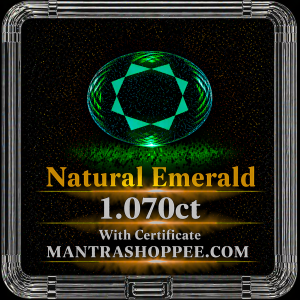 Natural Emerald 1.070 CT certified premium green panna gemstone