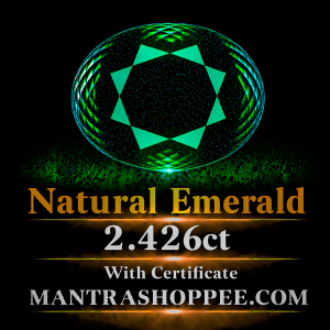 Natural Emerald 2.426 CT certified premium deep green panna gemstone
