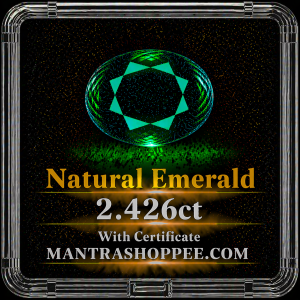 Natural Emerald 2.426 CT certified premium deep green panna gemstone