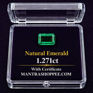 Natural Emerald 1.271 CT certified premium green panna gemstone