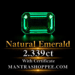 Natural Emerald 2.339 CT certified premium green panna gemstone