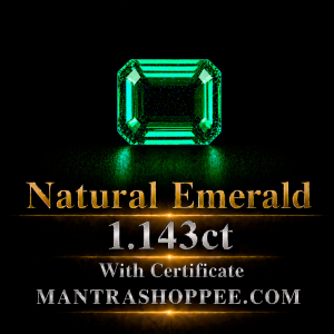 Natural Emerald 1.143 CT certified premium green panna gemstone