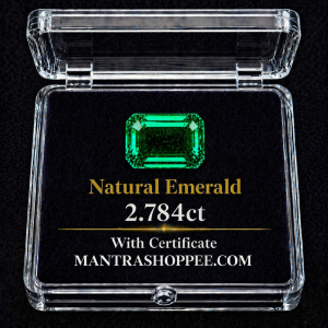 Natural Emerald 2.784 CT certified premium green panna gemstone