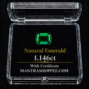 Natural Emerald 1.146 CT certified premium green panna gemstone