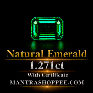 Natural Emerald 1.271 CT certified premium green panna gemstone