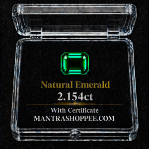 Natural Emerald 2.154 CT certified premium green panna gemstone