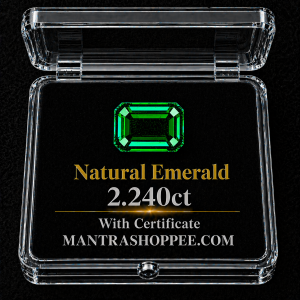 Natural Emerald 2.240 CT certified premium green panna gemstone