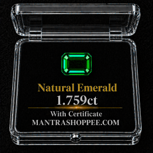 Natural Emerald 1.759 CT certified premium green panna gemstone