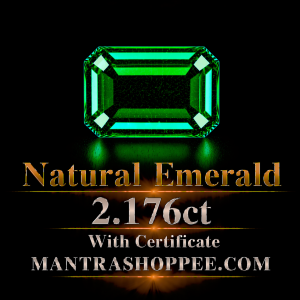 Natural Emerald 2.176 CT certified premium green panna gemstone