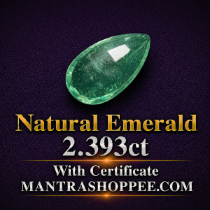 Natural Emerald 2.393 CT certified premium green panna gemstone