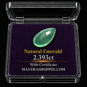 Natural Emerald 2.393 CT certified premium green panna gemstone
