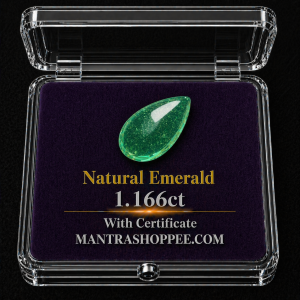 Natural Emerald 1.166 CT certified premium green panna gemstone