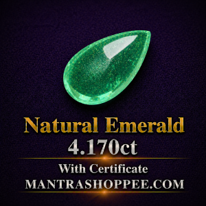 Natural Emerald 4.170CT certified premium green panna gemstone